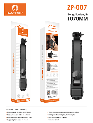 pau de selfie c/tripe e led