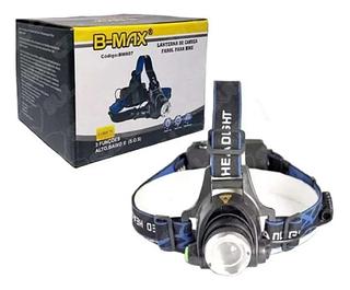 Lanterna De Cabeça Led Recarregável Zoom Bm807 Lanterna Preto