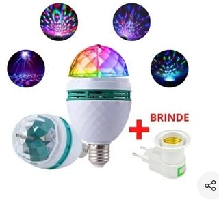 Lampada Led Giratoria Luz De Festa Balada Bola Maluca Rgb