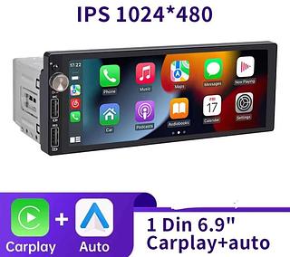 Multimedia Player ra-930 6.9 Polegadas, Tela de Toque, Carplay, Auto Autoradio, Estéreo, VídeoUniversal, 1 Din