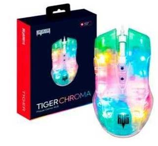 Mouse Gamer Transparente 3600 dpi Led RGB REVENGER - MO-TGR003