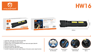 lanterna luz forte hmaston