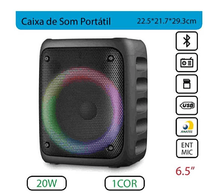 Caixa de Som Grasep 20w D-6110