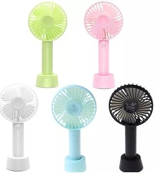 Ventilador Portátil Mini De Mão Mesa Recarregavel Usb Led com cabo