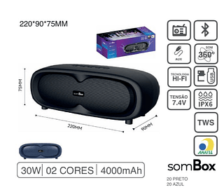 Caixa de som 30w D-X008