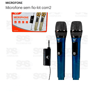microfone sem fio kit com 2