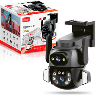 Câmera de Segurança IP Wifi 3D Full Hd 1080p com Lente Dupla 360° ÍPEGA