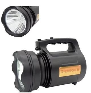 Lanterna Holofote LED 30W TD-6000A T6 Recarregável Pesca Trilha Camping