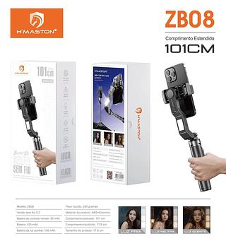 Estabilizador de Celular com Gimbal Extensão: 101 cm