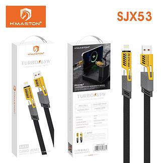 Cabo Carregador 4 em 1 USB-C Lightning 65W Turbo 1 Metro