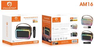 Caixa De Som Microfone De Karaokê Sem Fio Bluetooth Am16 Cor