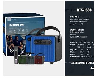 Caixa kts1688 kit som com mic