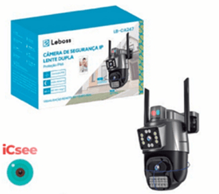 Camera Wifi Segurança APLICATIVO Icess 6mp 4k Lente Dupla Zoom