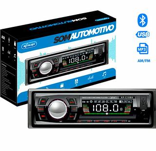 Automotivo Auto Radio Bluetooth Universal Carro Usb Mp3 Knup KP-c18bh