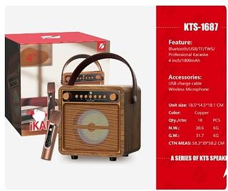 Caixa kts1687 kit som com mic