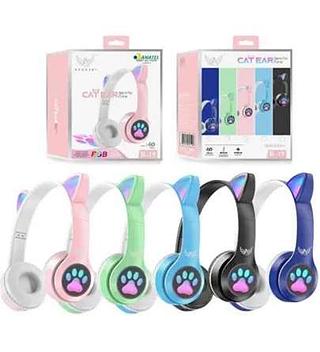 fone de ouvido gatinha c/led