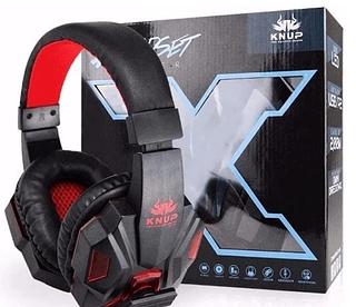 Fone de ouvido gamer Headset Com Iluminação e Microfone Pro KP-397
